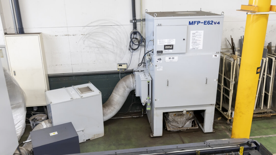 TSフィルタにリプレースされた集塵機